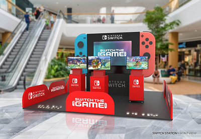 NINTENDO SWITCH 3d branding game gaming graphic design live mall mockup render social media videogame