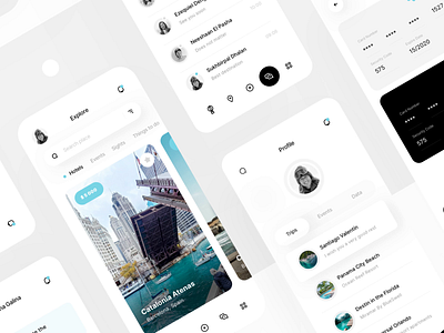 Travel mobile application "Travo" app branding design flat graphic design illustration logo travel ui ux