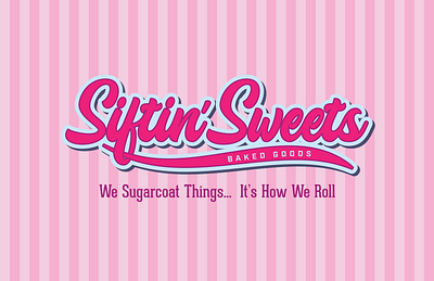 Siftin' Sweets Branding Concept bakery branding cupcake desserts food food truck illustration lettering logo restaurants retro typography vector