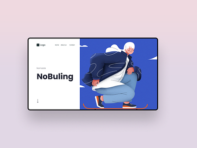 No Buling web app design illustration interface motion graphics ui ux web