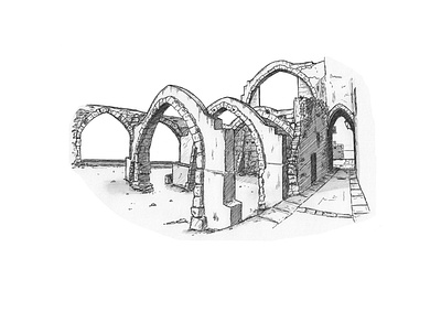 Call Jueu - Tarragona architecture artwork design drawing illustration inkpen picture sketch