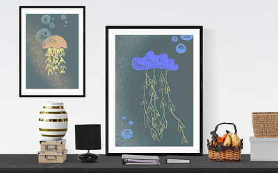 Jellyfishes art artwork design drawing graphicdesign illustration illustrator