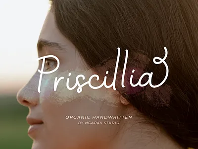 Priscillia | Organic Handwritten Font calligraphy design display font font font awesome handlettering handlettering font handwritten font illustration invitation letter lettering logo organic organic font script script font wedding wedding font