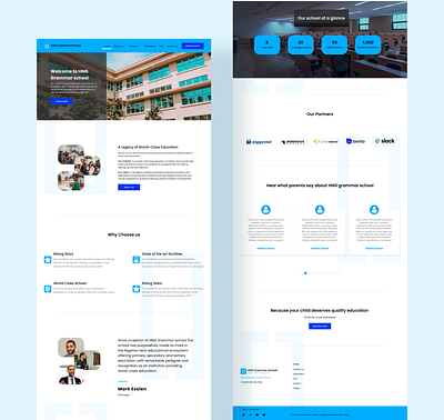 Web landing page design design ui web
