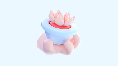 Fleshy and hand illustration 设计