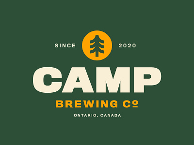 Camp Brewing Co. Logo Design adventure badge beer beer branding branding camping design logo modern outdoors typography vector