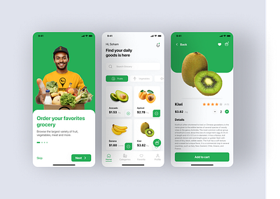 Grocery Mobile App grocery mobile app mobile ui ui vegetable