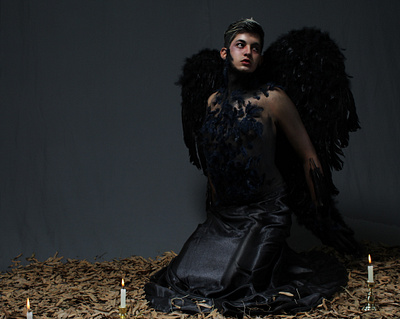 Ángel Negro angel arte concept fotografía photography photoshoot