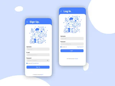 Sign Up/Login - Mobile App app dailyui design figma login mobileapp mockup register signin signup traveller ui uiux