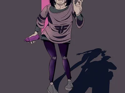 Caught in the act. adobe photoshop character design digital painting drawing girl illustration painting skaterculture