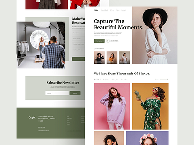 StudioGraph - Studio Photography Landing Page design landingpage photograph photography studio ui ui ux uidesign uiux web webdesign