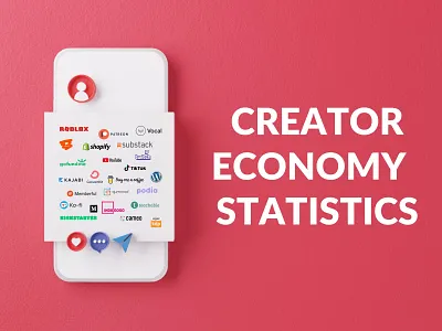Creator Economy Statistics Blog Post Featured Image canva canva template creator economy design statistics