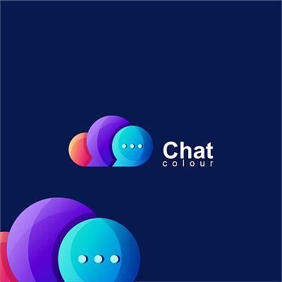 chat colour logo design app branding design icon illustration logo typography ui ux vector