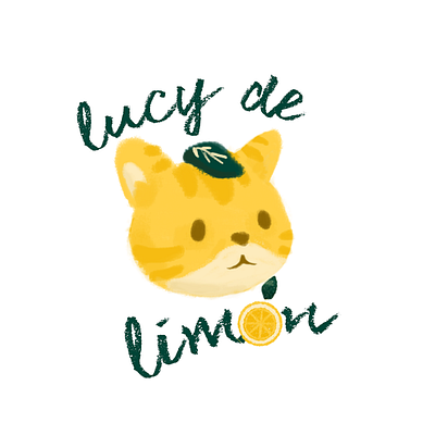 Logo para Lucy de limón cat chile chilean design gato illustration kitty lemon limón logo