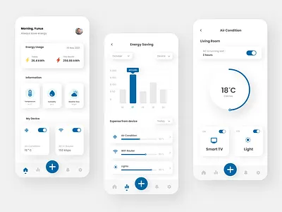 SmartHome Mobile App 3d booking app branding home app icon illustration landing page design minimalism design smart apps smarthome app smarthome website smarttv app web web design