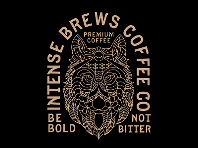 Intense Brew Coffee Apparel apparel artist branding clothing coffee crewneck design geometric illustration line lineart logo merch merchandise minimal monoline sweatshirt t shirt tee design wolf