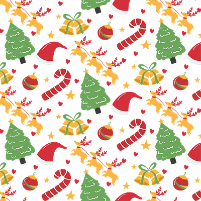 Christmas Pattern - The classic Xmas pattern background christmas pattern decoration fabric fabric pattern graphic design pattern design patternmaking repeat pattern seamless seamless pattern surface pattern design textile textile pattern textile print