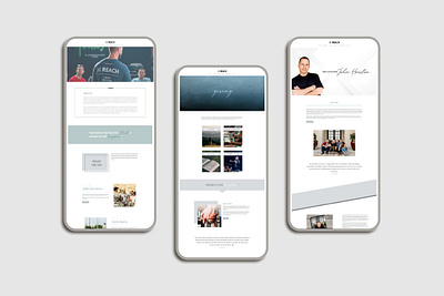 JH Reach website - pages branding design graphic design logo squarespace ui ux web web design webdesign website website design