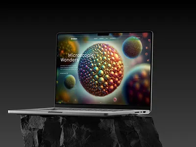 Hero concept for a science website. ui user interface visual design web design