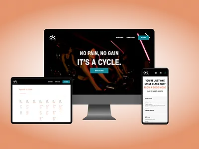 One Cycle - Spinning Class Scheduling app booking cycle dashboard design dev development ecommerce figma fitness graphic design landing nextjs page reserve schedule shopify spinning ui web