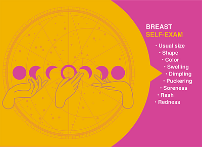 Breast cancer Self-exam branding breast cancer breast cancer self exam concept graphic design illustration vector