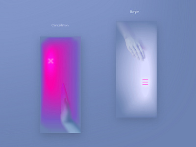 Digital art ｜ Interaction art article burgermenu button color concept dailyui degitalart designinspiration digital gradients hmi icon illustration minimalist sensorydigital ui vector webdesign