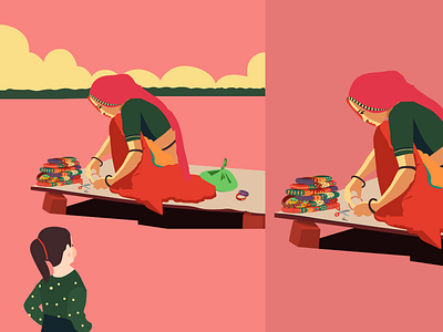 Memory#1..Child and Bangle maker design illustration ui ux ui visual