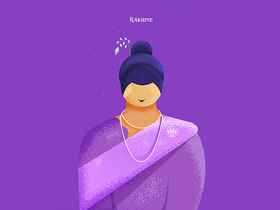 RAKHINE GIRL adobe illustrator grain texture grain texture effect illustration illustration art illustration design rakhine rakhinegirl sketch texture traditional traditional dress vector illustration vectorart