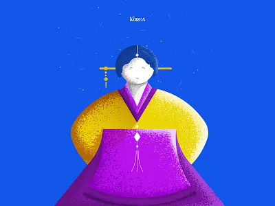 KOREA GIRL adobe illustrator grain grain texture grain texture effect grunge grunge texture illustration illustration art illustration design sketch texture traditional dress traditional dress illustration traditional illustration vector illustration vectorart