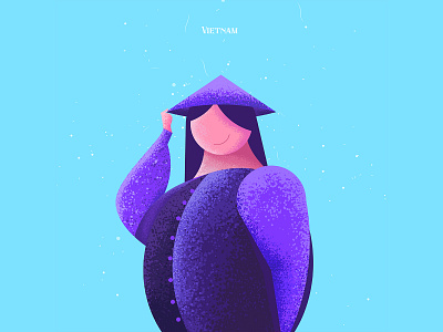 CAMBODIA GIRL adobe illustrator color inspiration color palette design grain effect grain texture grunge texture grunge texture effect illustration illustration art illustration design sketch texture ui vector illustration vectorart vietnam