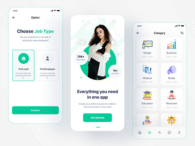 Job Finding App UI Design app design app ui design hiring job job app job finder job finder app job recruit job search mobile mobile app mobile app design mobile design mobile ui design recruitment syful trending ui design ux design