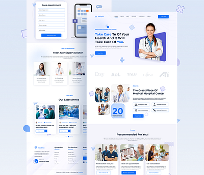 MedDoc Website Homepage UI Design app consultation design figma healthcare healthcare website logo medical webdesign medical website online doctor product design skshihabulislam ui ui design web design website website ui design