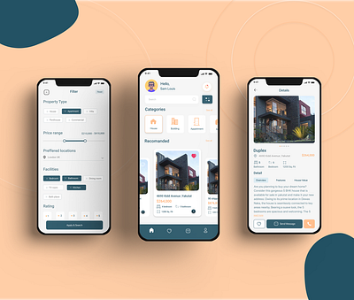 Real Estate App Design application design dibbble real estate ui ux xd design