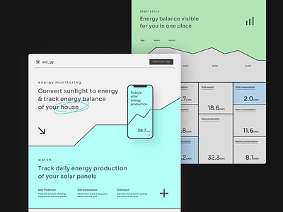 Solar Landing Page consumption energy figmadesign homesolar minimal smarthome solar solarpanels ui ux