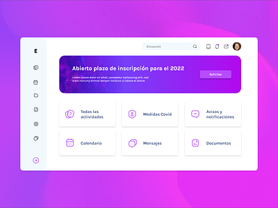 EVENTS - Platform to organize cultural events events financial platform management tool sidebar simplicity ui design ux design web design white space