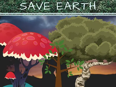 PLANT TREES, SAVE EARTH climate change design eart environment forest global warming icon logo trees web