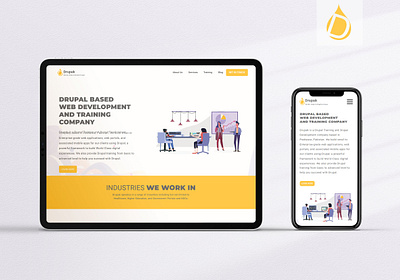 Drupak Website Landing Page header landing page web web design website design xd