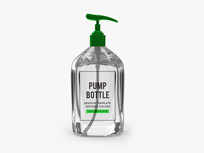 Pump Bottle Mockup Template – Freebie 3d bottle mockup branding container design download free mockup free mockup freebie illustration isolated mockup packaging mockup pump bottle mockup sanitizer mockup template