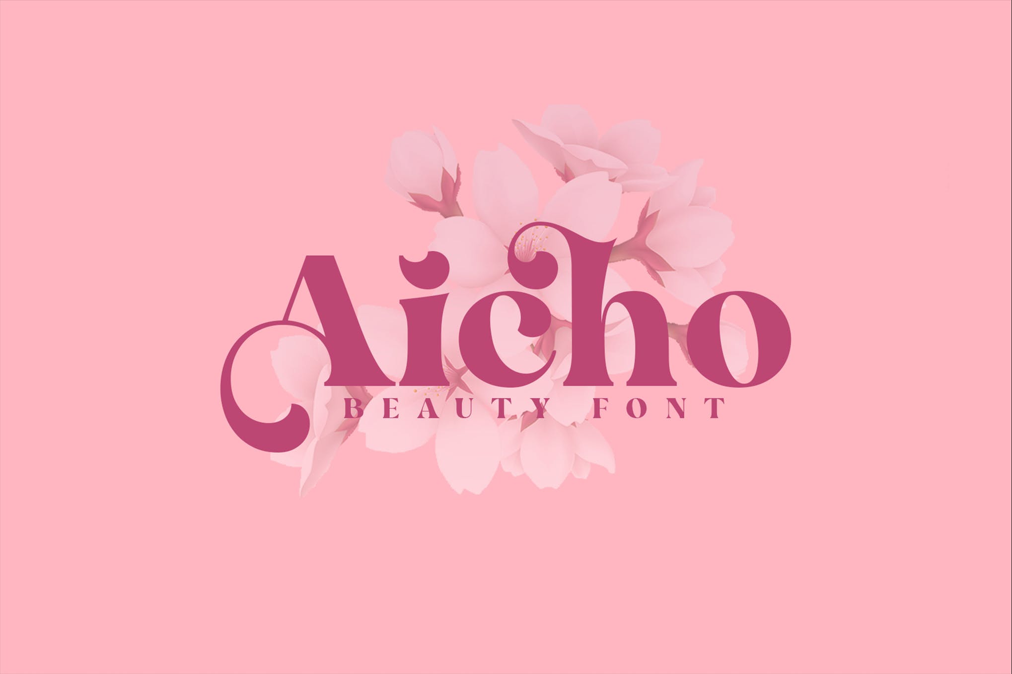 Aicho Beauty Font app beauty branding design display font graphic design illustration logo serif type typography ui ux vector