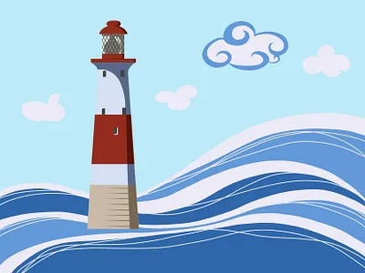 Lighthouse book bookillustration design illustration minimal procreate