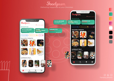Foodgasm Home-page application branding food ui web design