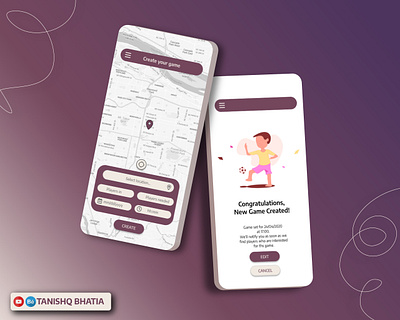 Sports-nearby App: Task-start and -end Page branding games sports ui ux web design