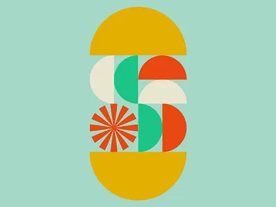 Secret Recipe Burger basic burger colors colours design flat fun graphic design ice cream quirky shapes silly simple weird