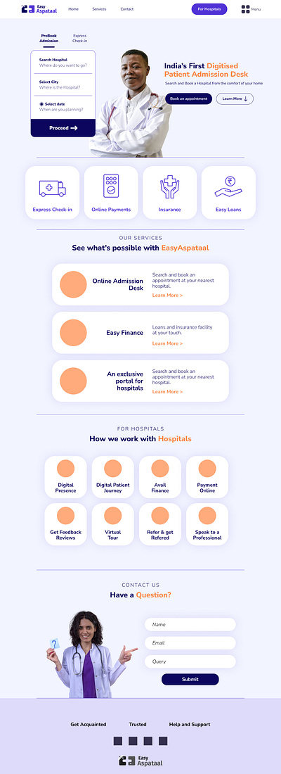 Digital Hospital Desk: Website Homepage exploration digital graphic design homepage hospital ui ux website