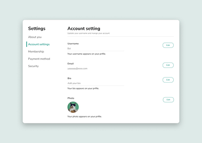 Daily UI #007 Settings dailyui dailyui007 design