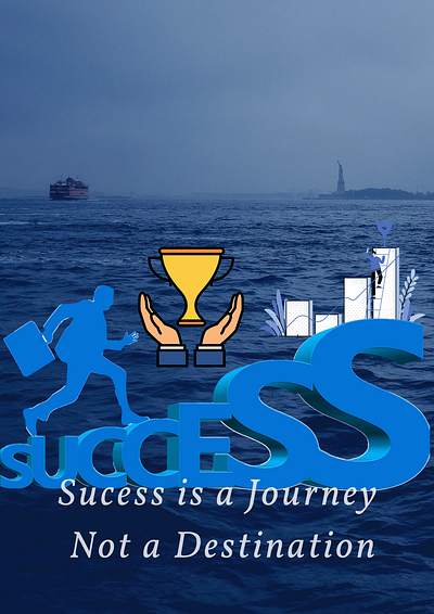 Success Is a Journey Not a Destination design logo motivation selfgrowth success web