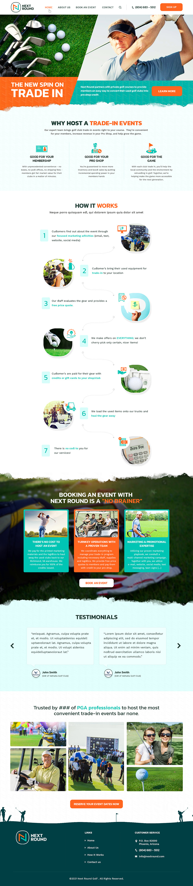 Next Round ui website design