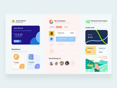 Dashboard Design dasboard design money ui