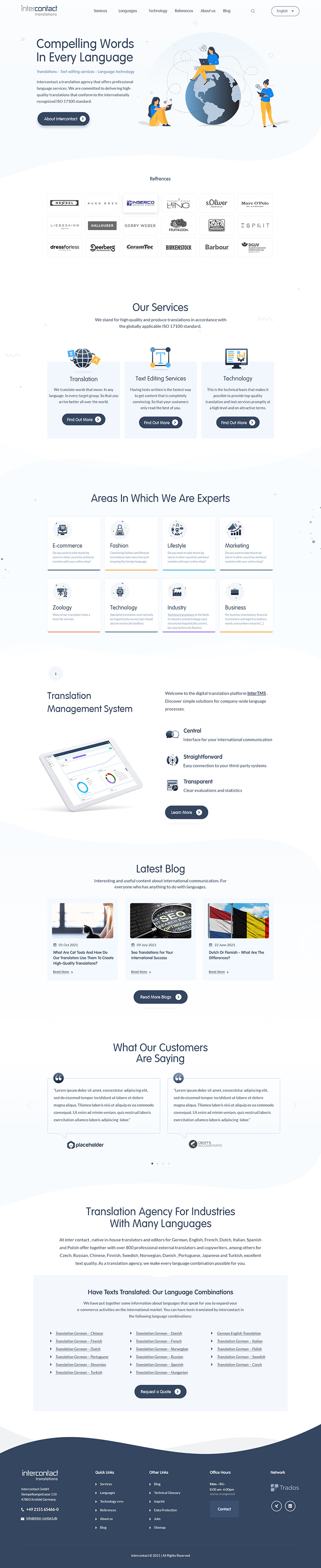 Intercontact GmbH ui website design