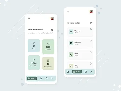 App Design: Health Task Tracker app app design application dashboard mobile soft task manager task tracker ui ui design uidesign ux ux design